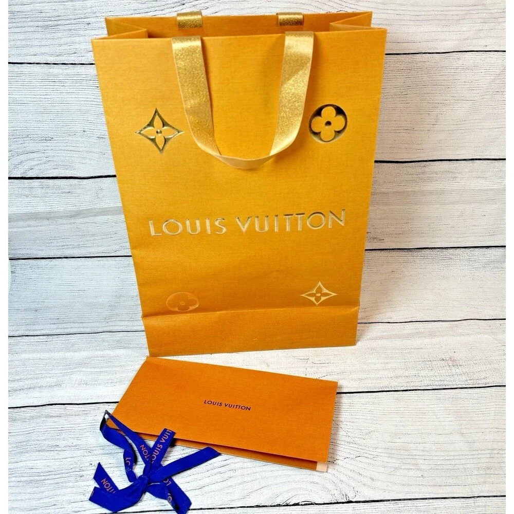 LOUIS VUITTON Authentic Paper Gift Shopping Bag 14 x 10 x 4